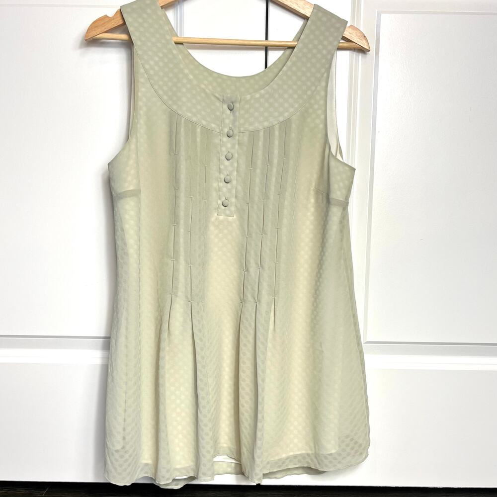 Soft Surroundings Womens Sleeveless Blouse Small Sage Fairycore Coquette Casual